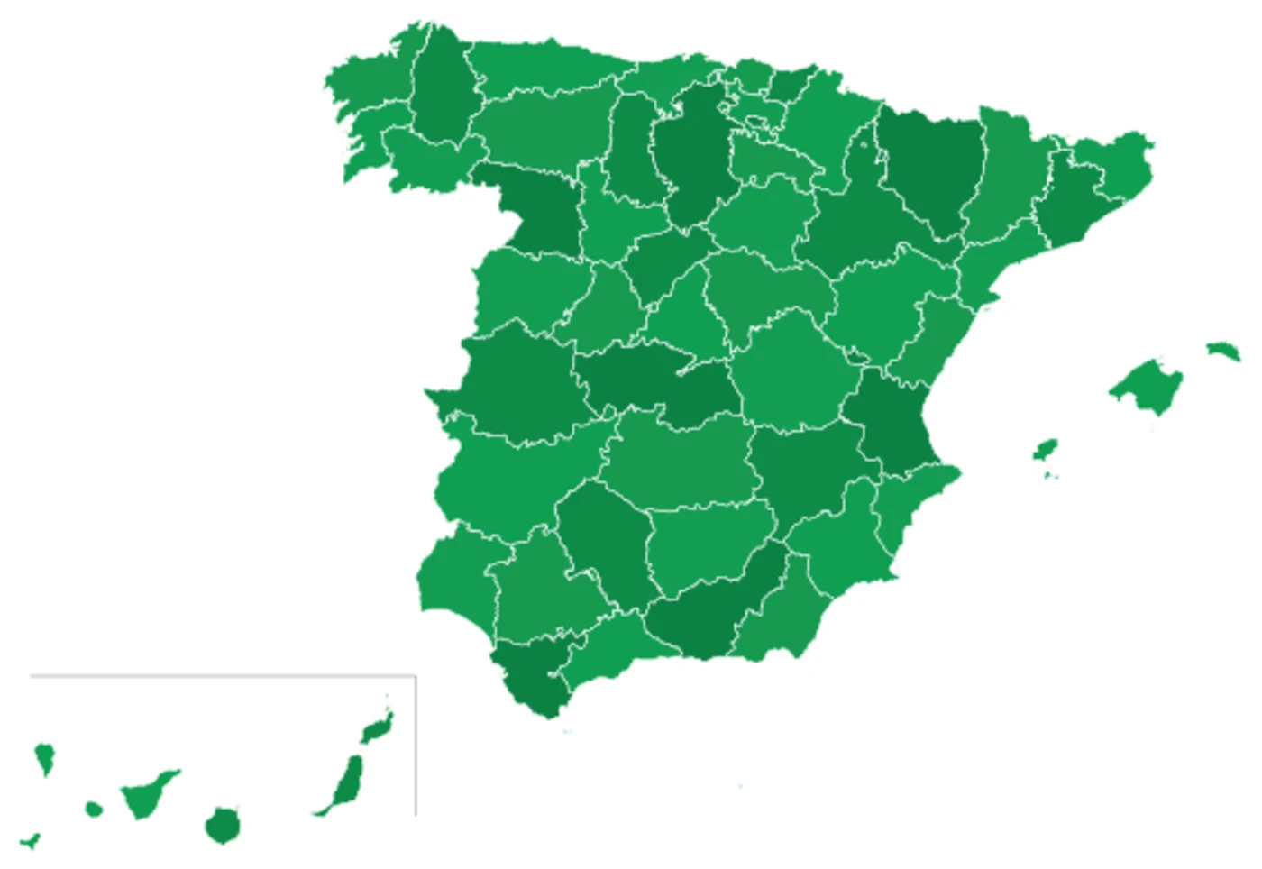 Mapa de cobertura fotovoltaica de Electeco en España